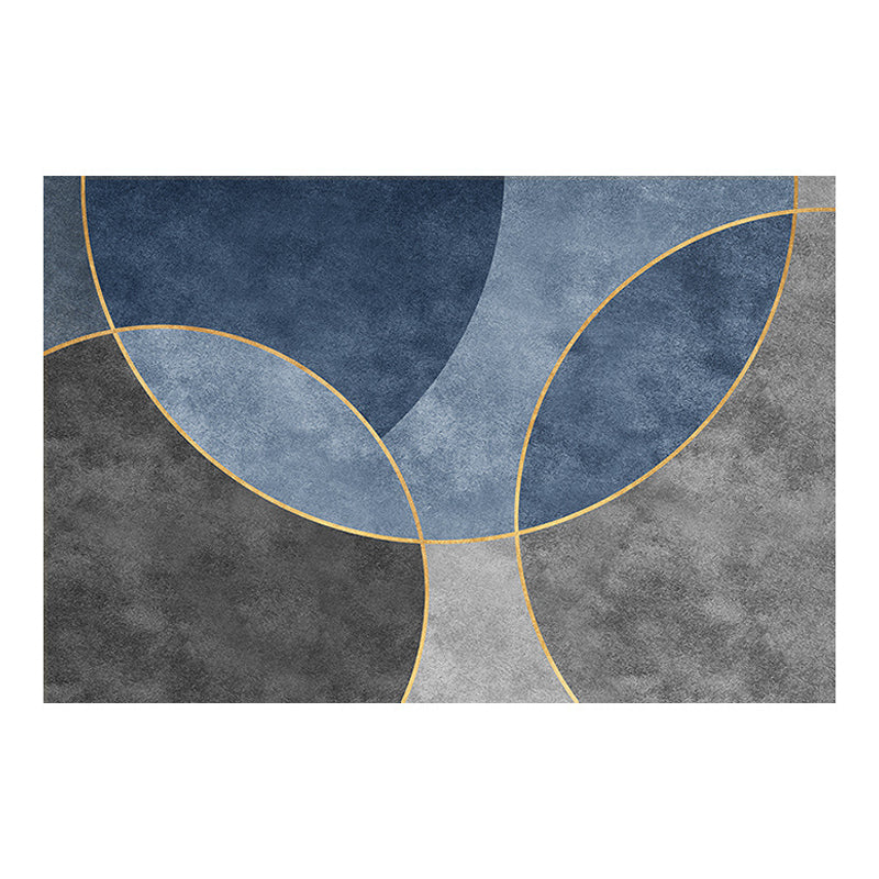 Magnifique tapis de zone de polyester tapis lavable tapis de support sans glissement pour salon