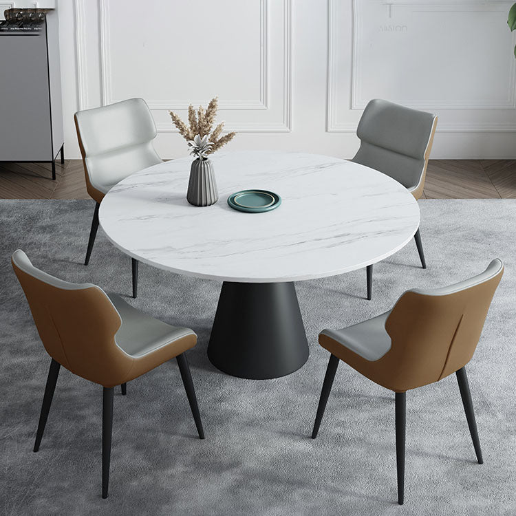 Sillas de comedor de cuero estilo moderno Butacas Parsons con respaldo (juego de 2)