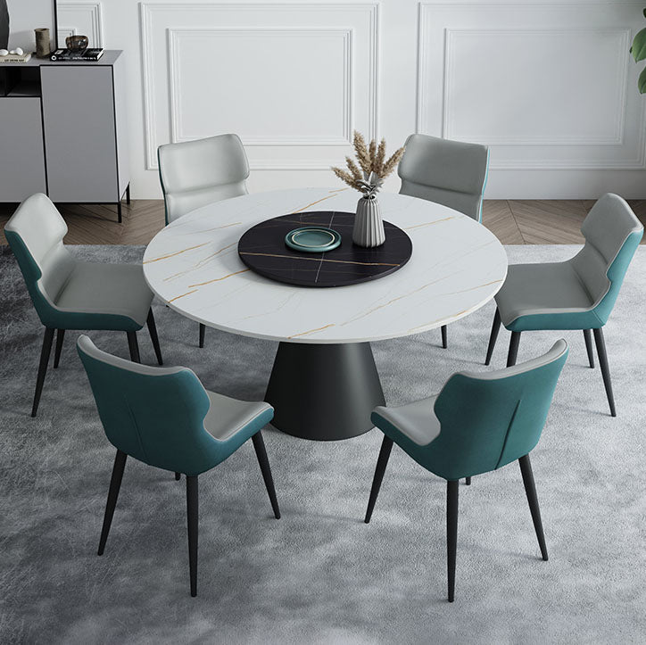 Sillas de comedor de cuero estilo moderno Butacas Parsons con respaldo (juego de 2)