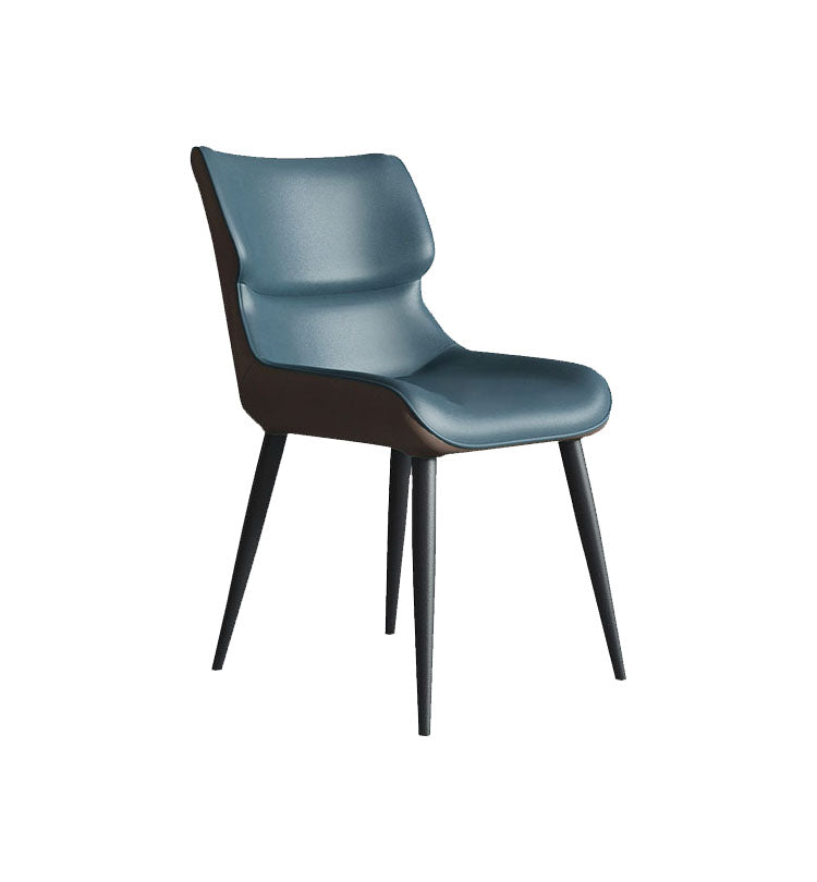 Sillas de comedor de cuero estilo moderno Butacas Parsons con respaldo (juego de 2)