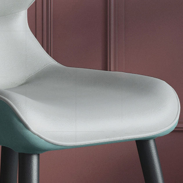 Chaises de salle à manger en cuir style contemporain Fauteuils à oreilles Parsons (Ensemble de 2)