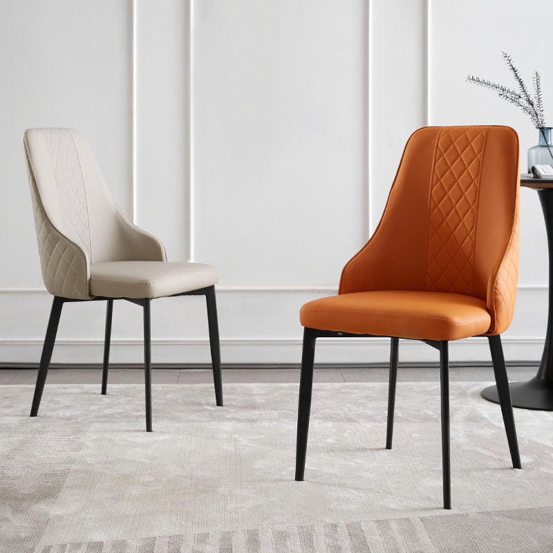 Hedendaagse stijl Parsons Dining zijstoelen gestoffeerde armloze eetkamerstoelen
