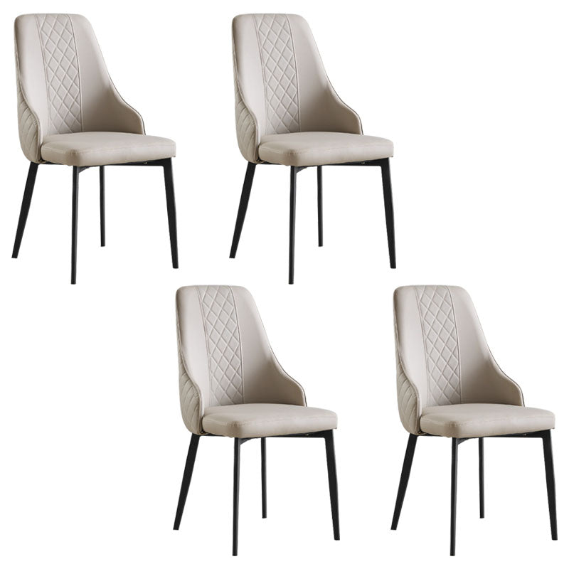 Hedendaagse stijl Parsons Dining zijstoelen gestoffeerde armloze eetkamerstoelen