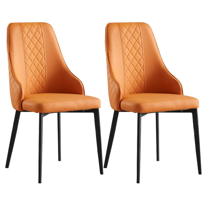Hedendaagse stijl Parsons Dining zijstoelen gestoffeerde armloze eetkamerstoelen