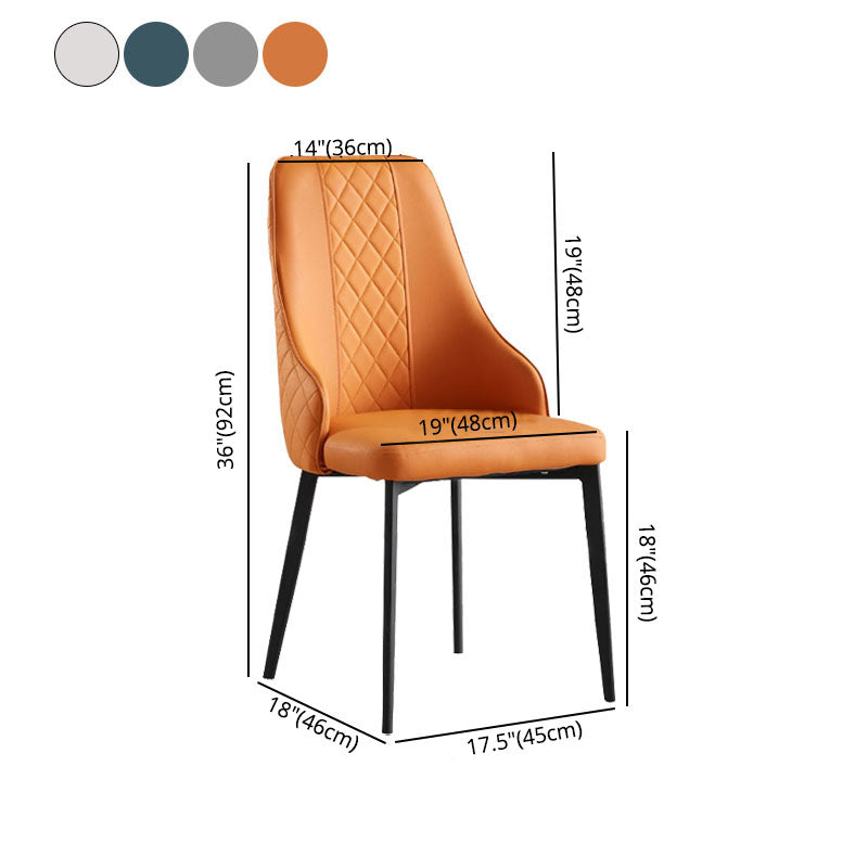Hedendaagse stijl Parsons Dining zijstoelen gestoffeerde armloze eetkamerstoelen