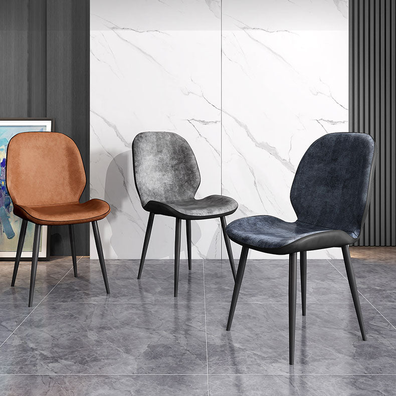 Minimalist Style Wingback Parsons Chairs Armless Dining Chairs for Kitchen