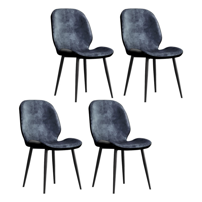 Minimalist Style Wingback Parsons Chairs Armless Dining Chairs for Kitchen