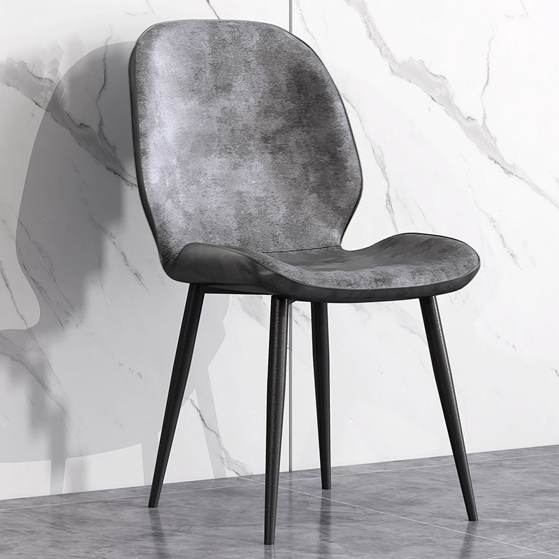 Minimalist Style Wingback Parsons Chairs Armless Dining Chairs for Kitchen