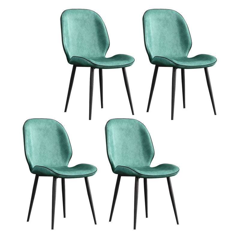 Minimalist Style Wingback Parsons Chairs Armless Dining Chairs for Kitchen