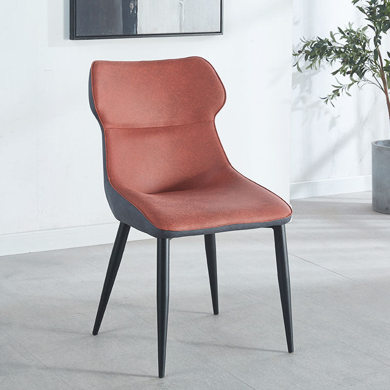 Chaises de salle à manger en faux cuir contemporain chaises sans bras pour cuisine