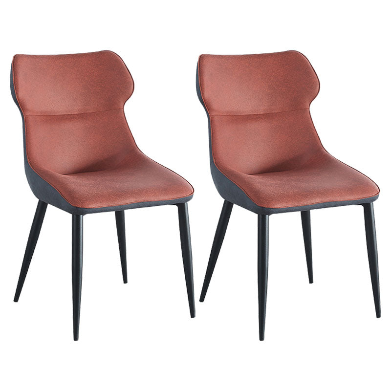 Chaises de salle à manger en faux cuir contemporain chaises sans bras pour cuisine