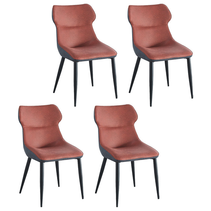 Chaises de salle à manger en faux cuir contemporain chaises sans bras pour cuisine
