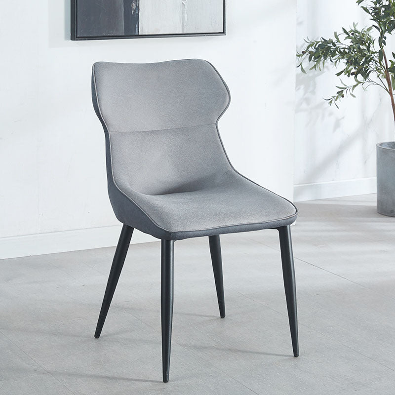 Chaises de salle à manger en faux cuir contemporain chaises sans bras pour cuisine