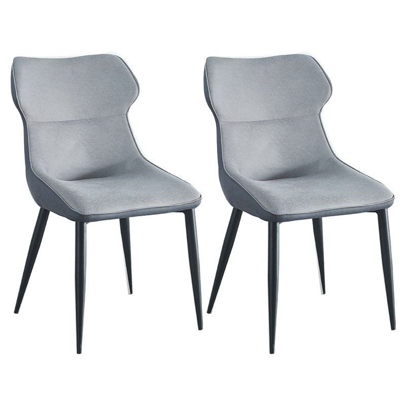 Chaises de salle à manger en faux cuir contemporain chaises sans bras pour cuisine