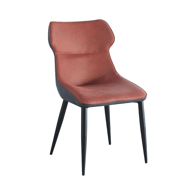 Chaises de salle à manger en faux cuir contemporain chaises sans bras pour cuisine