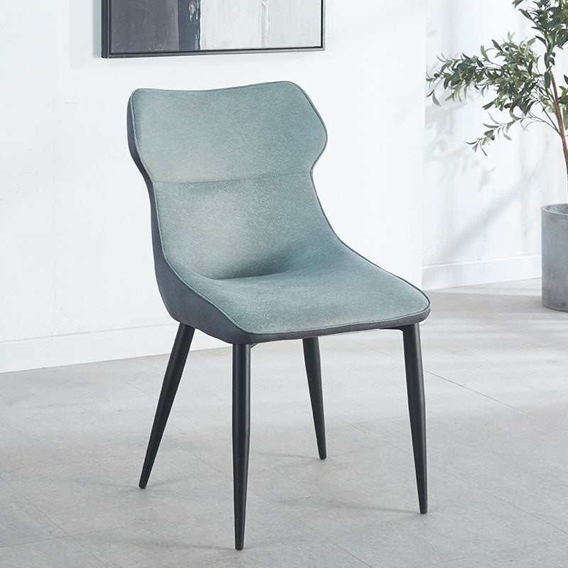 Chaises de salle à manger en faux cuir contemporain chaises sans bras pour cuisine