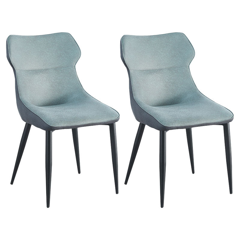 Chaises de salle à manger en faux cuir contemporain chaises sans bras pour cuisine