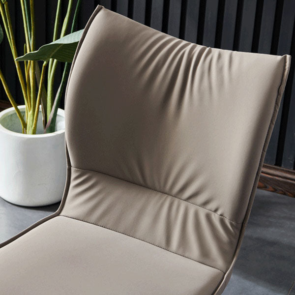 Chaises de salle à manger contemporaines en cuir PU, chaises latérales à dossier solide sans accoudoirs pour usage domestique