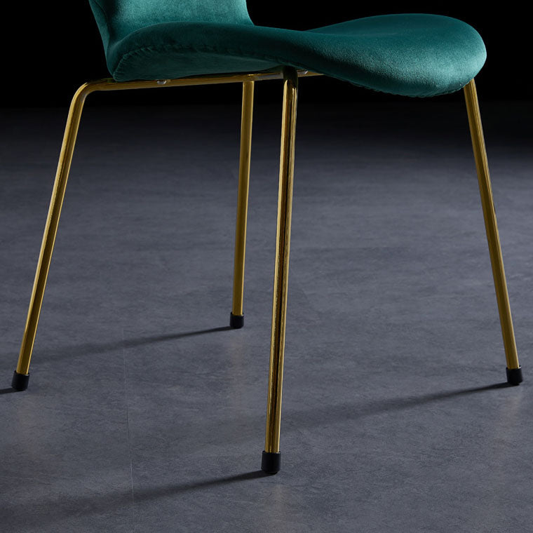Home Wingback Dining Armless Chairs Indoor Dining Side Chairs with Metal Legs