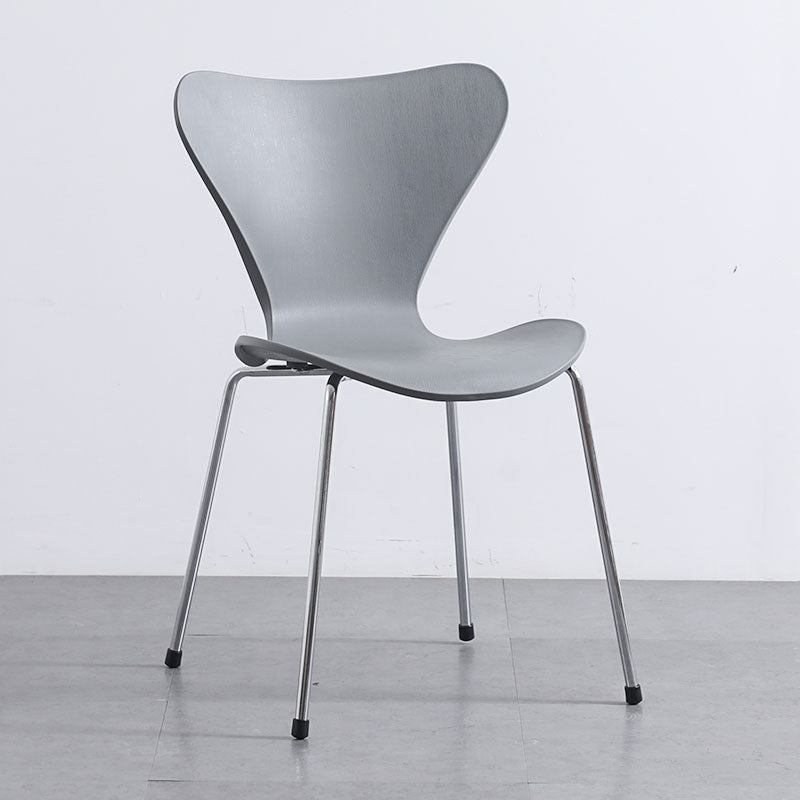 Home Wingback Dining Armless Chairs Indoor Dining Side Chairs with Metal Legs