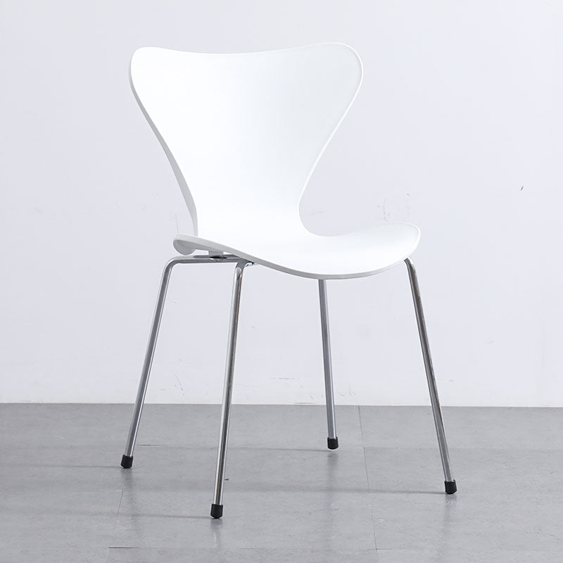 Home Wingback Dining Armless Chairs Indoor Dining Side Chairs with Metal Legs
