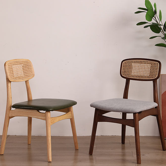 Ensemble de chaises latérales à dossier ouvert de cuisine de salle à manger de chaises en bois de hêtre de style moderne