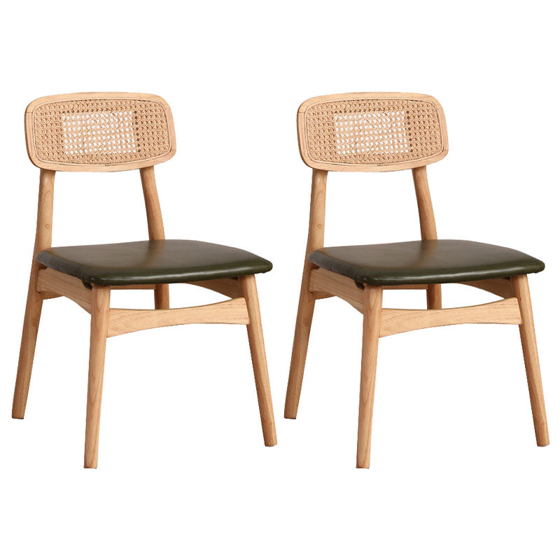 Ensemble de chaises latérales à dossier ouvert de cuisine de salle à manger de chaises en bois de hêtre de style moderne