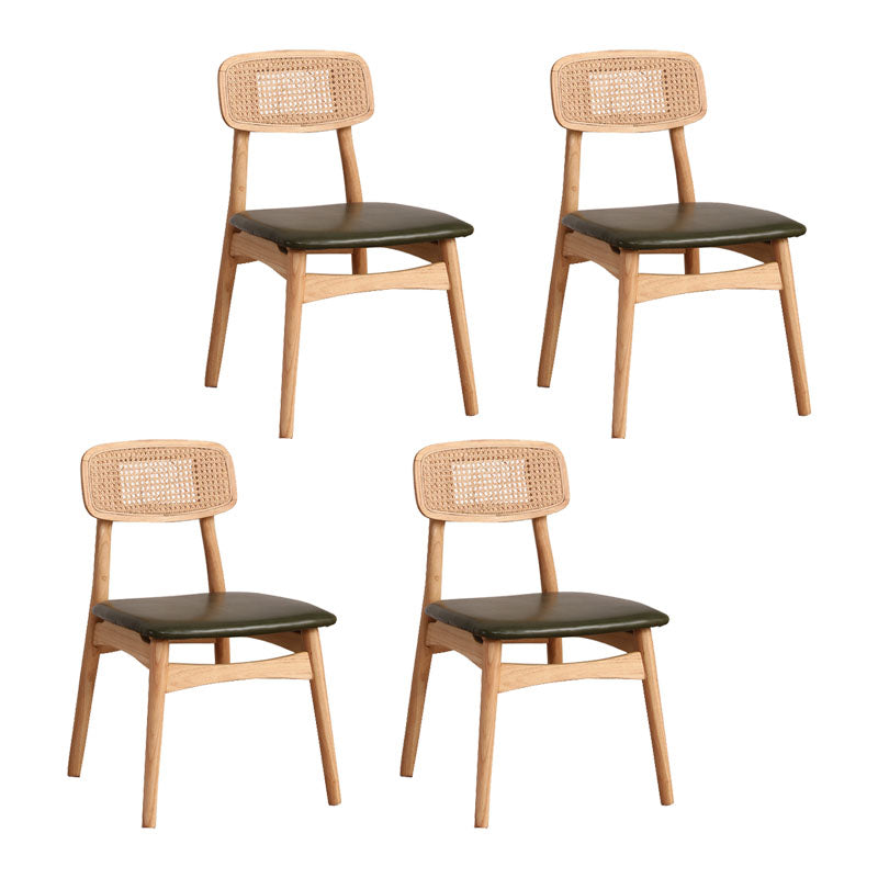 Ensemble de chaises latérales à dossier ouvert de cuisine de salle à manger de chaises en bois de hêtre de style moderne