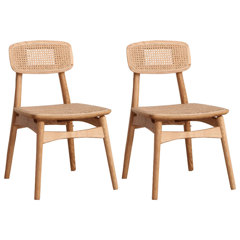 Ensemble de chaises latérales à dossier ouvert de cuisine de salle à manger de chaises en bois de hêtre de style moderne