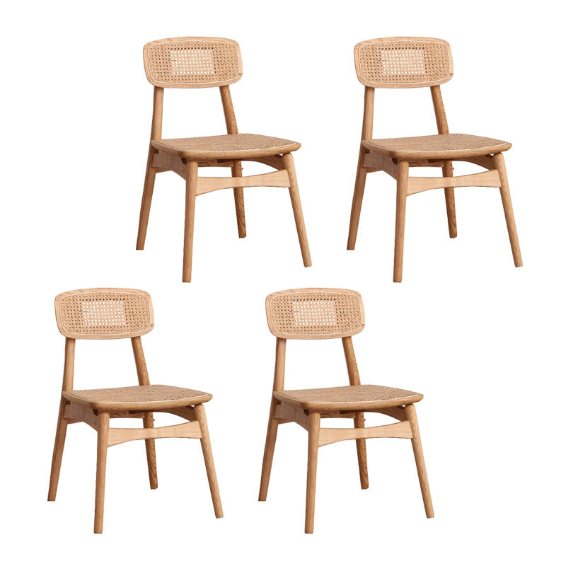 Ensemble de chaises latérales à dossier ouvert de cuisine de salle à manger de chaises en bois de hêtre de style moderne