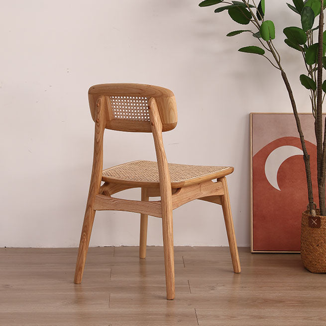 Ensemble de chaises latérales à dossier ouvert de cuisine de salle à manger de chaises en bois de hêtre de style moderne