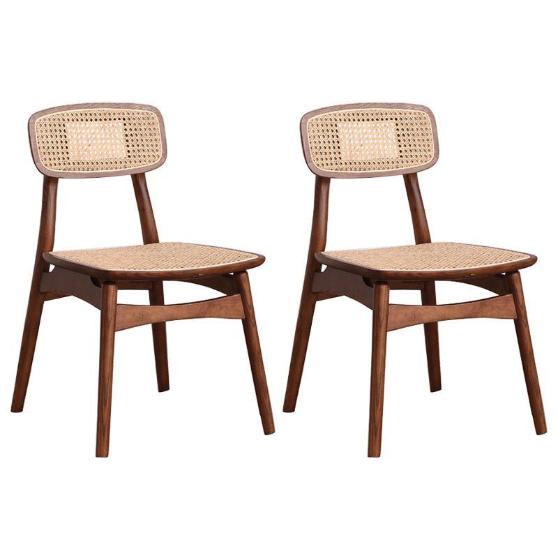 Ensemble de chaises latérales à dossier ouvert de cuisine de salle à manger de chaises en bois de hêtre de style moderne