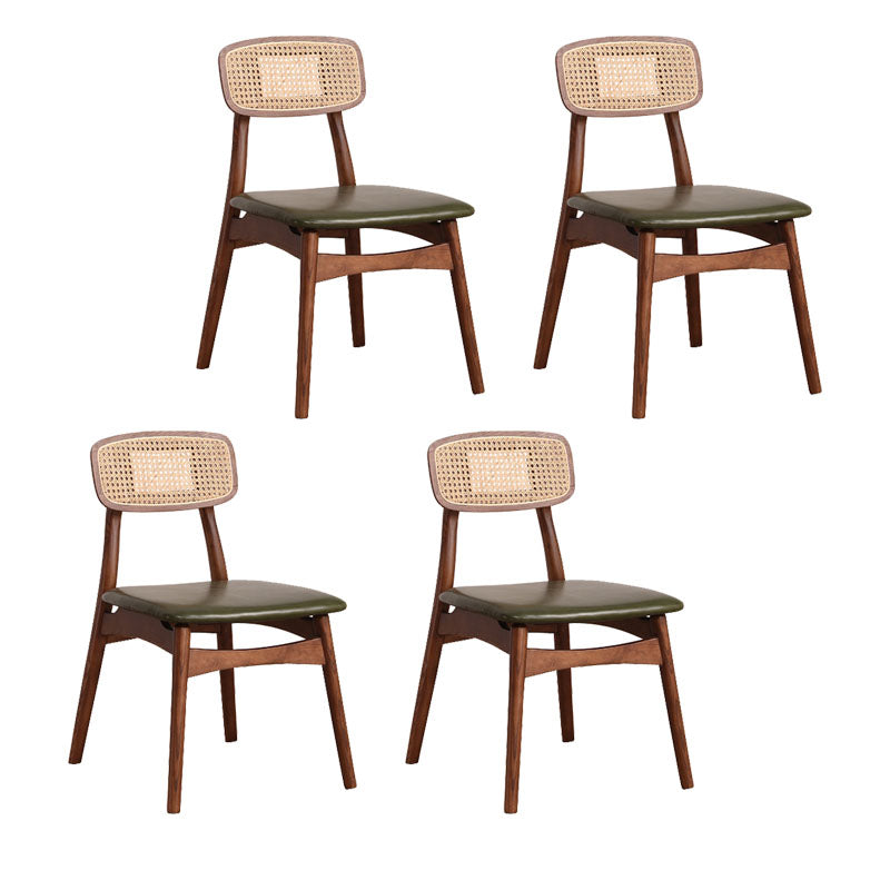 Ensemble de chaises latérales à dossier ouvert de cuisine de salle à manger de chaises en bois de hêtre de style moderne