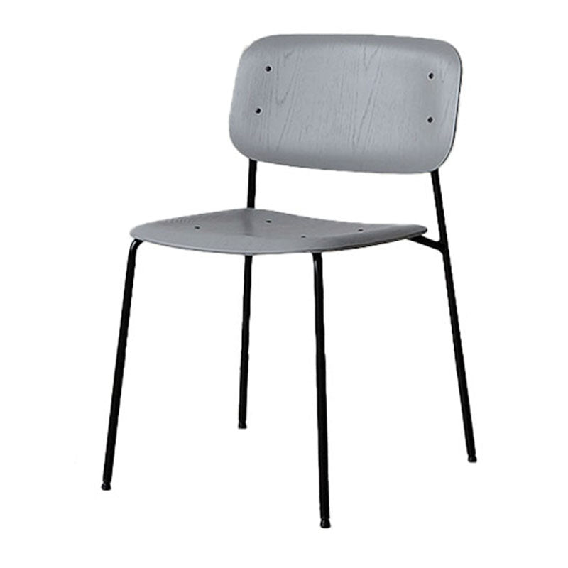 Chaise de salle à manger industrielle en métal, sans accoudoirs, à dossier ouvert, pour usage domestique