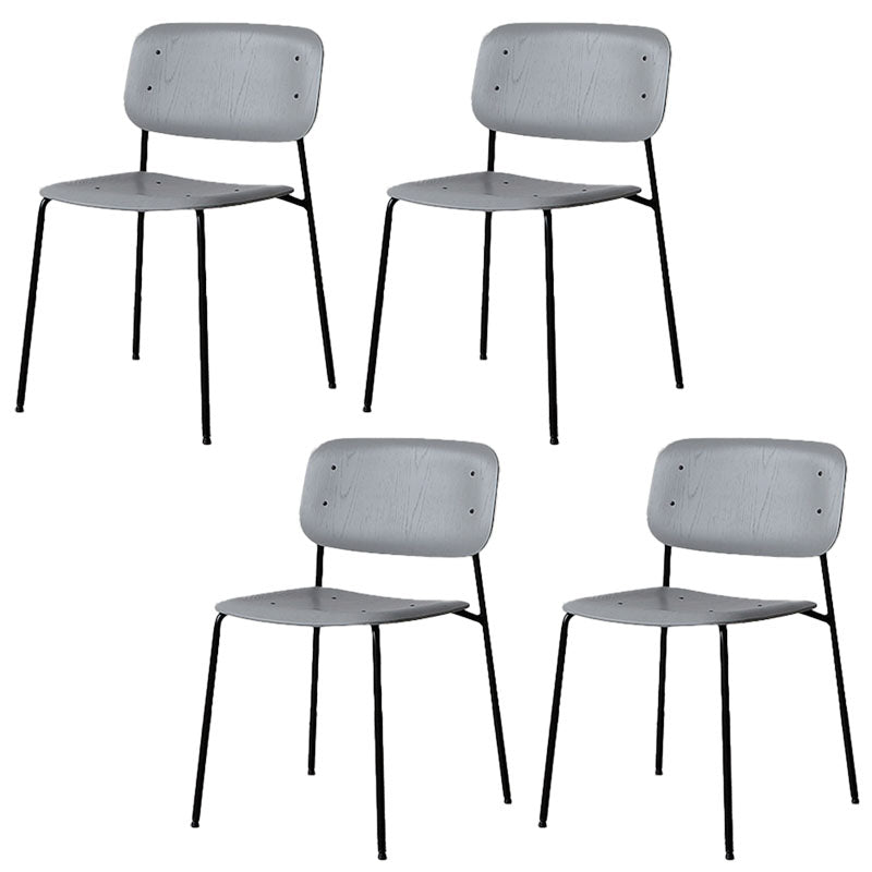 Chaise de salle à manger industrielle en métal, sans accoudoirs, à dossier ouvert, pour usage domestique