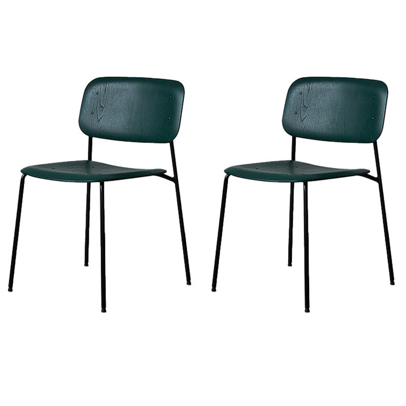 Chaise de salle à manger industrielle en métal, sans accoudoirs, à dossier ouvert, pour usage domestique
