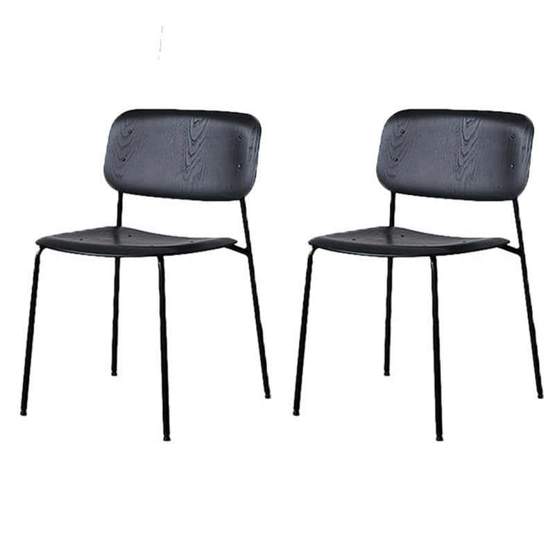 Chaise de salle à manger industrielle en métal, sans accoudoirs, à dossier ouvert, pour usage domestique