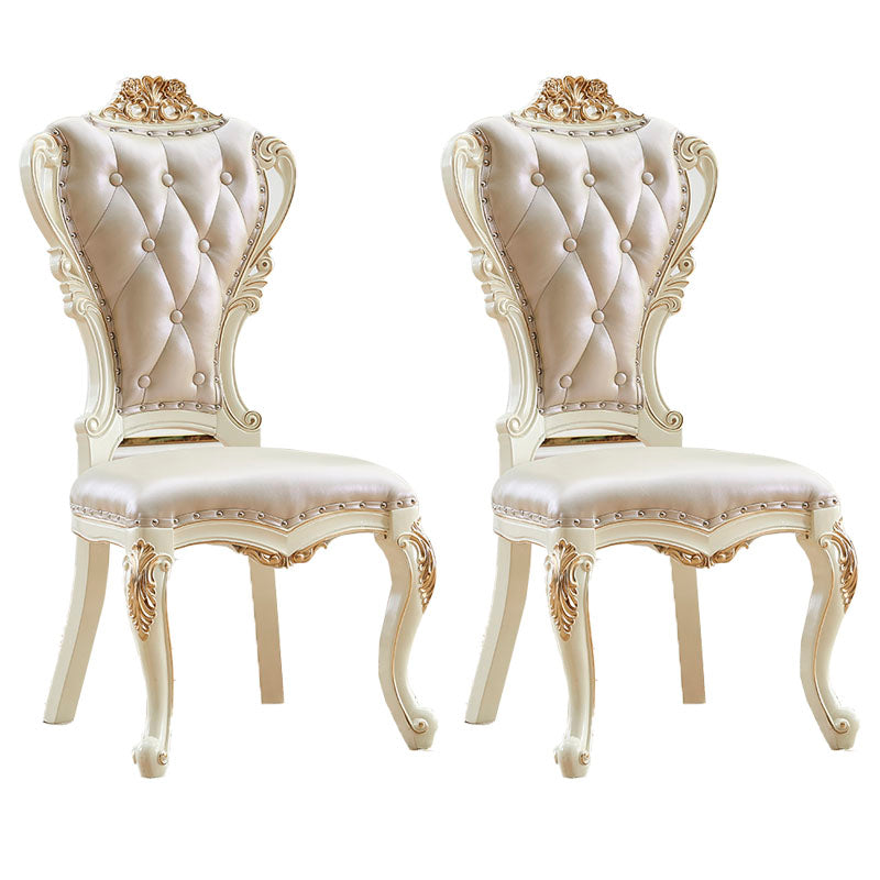 Victorian Style Dining Side Chair Dining Armless Side Chair for Home Use