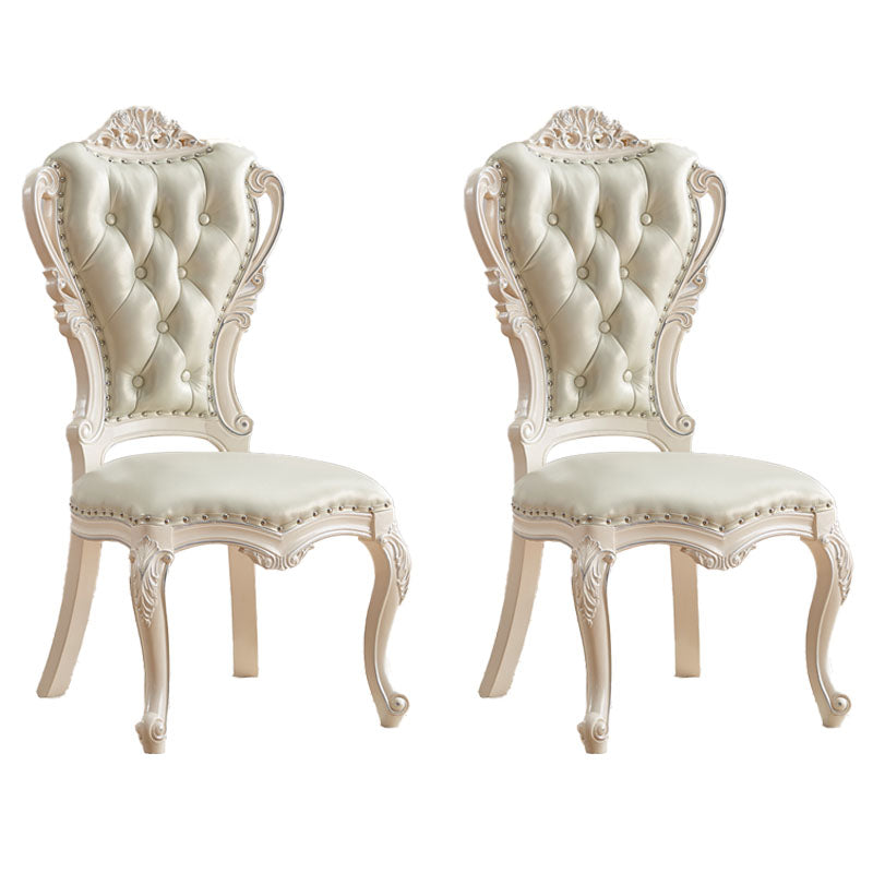 Victorian Style Dining Side Chair Dining Armless Side Chair for Home Use