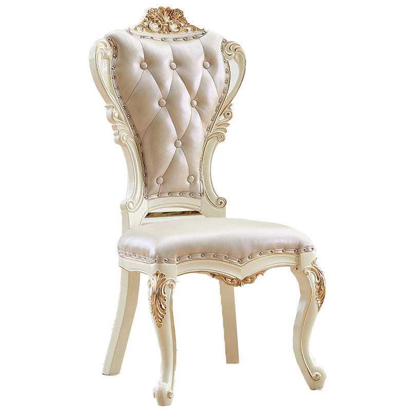 Victorian Style Dining Side Chair Dining Armless Side Chair for Home Use