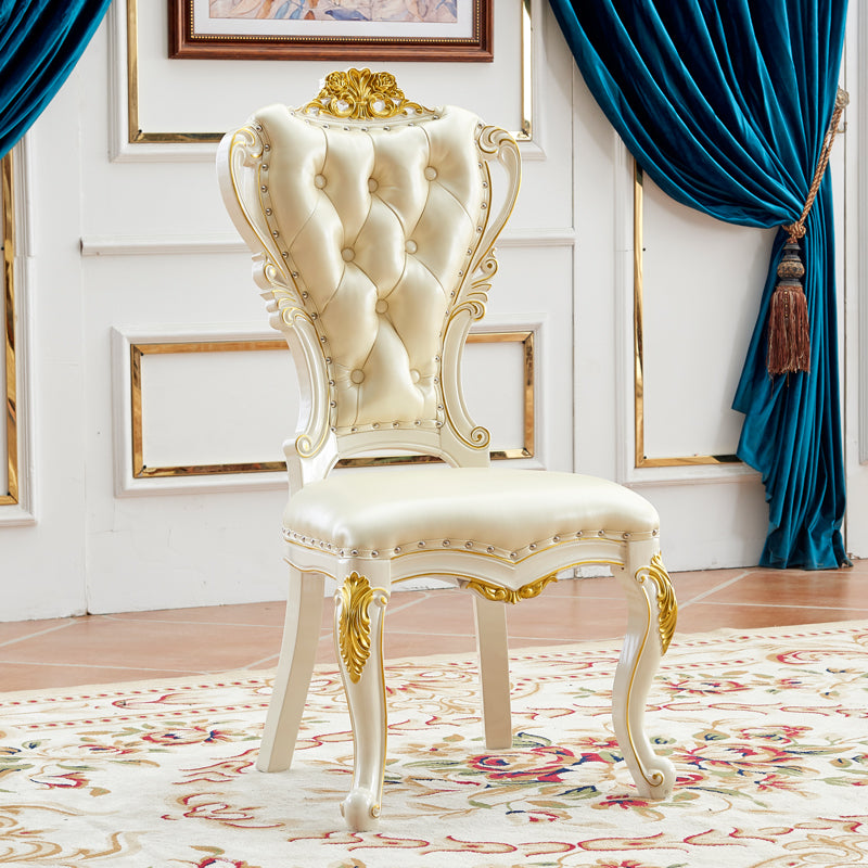 Victorian Style Dining Side Chair Dining Armless Side Chair for Home Use