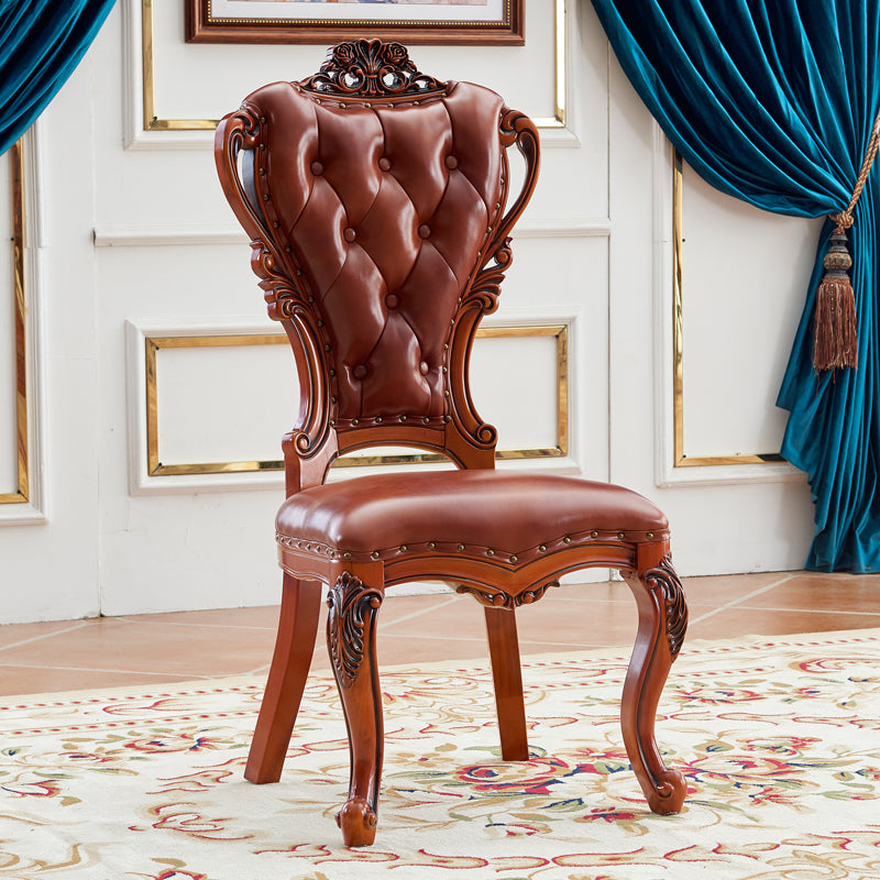 Victorian Style Dining Side Chair Dining Armless Side Chair for Home Use