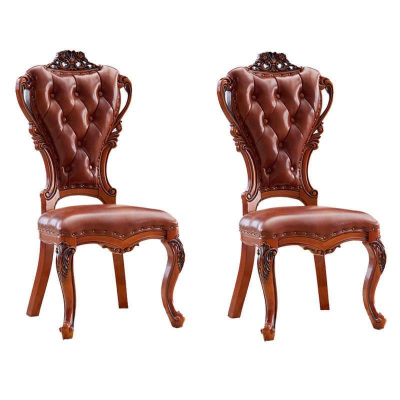 Victorian Style Dining Side Chair Dining Armless Side Chair for Home Use
