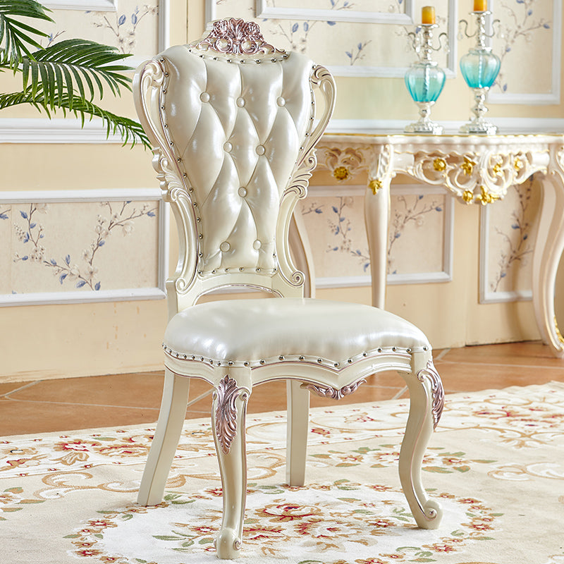 Victorian Style Dining Side Chair Dining Armless Side Chair for Home Use