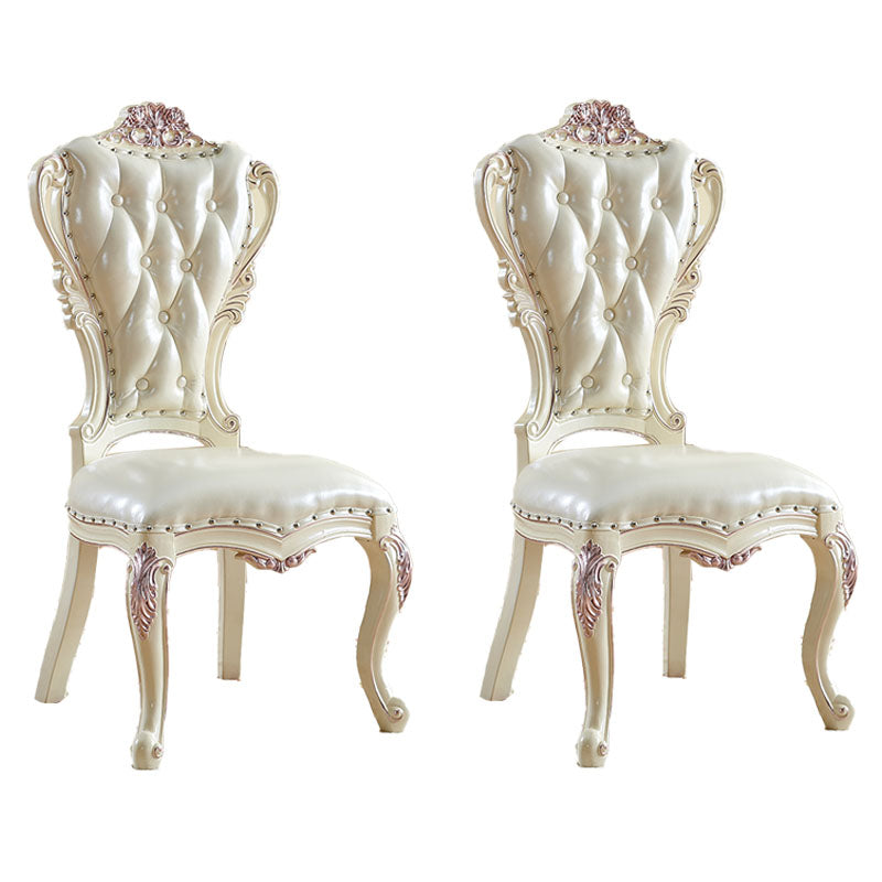 Victorian Style Dining Side Chair Dining Armless Side Chair for Home Use