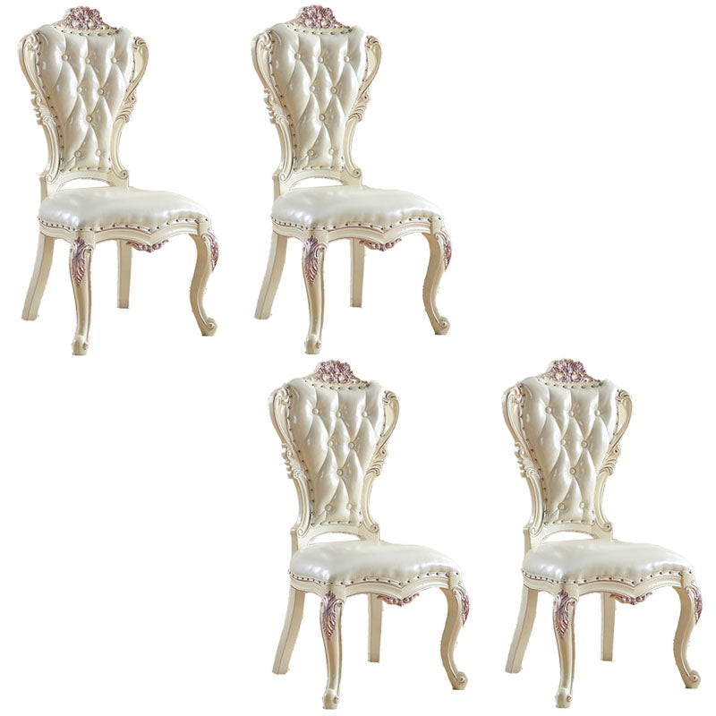 Victorian Style Dining Side Chair Dining Armless Side Chair for Home Use