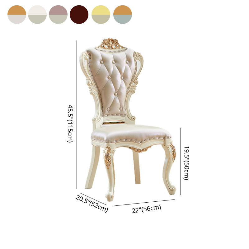 Victorian Style Dining Side Chair Dining Armless Side Chair for Home Use