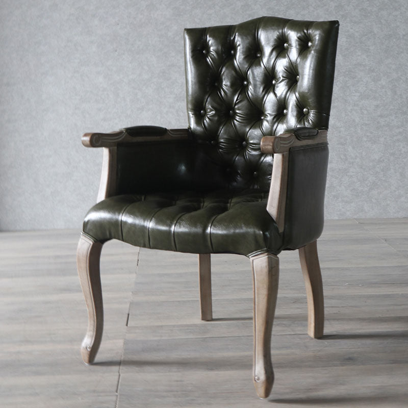 Chaise de salle à manger en bois Glam, fauteuil de salle à manger unique en tissu lin pour Restaurant