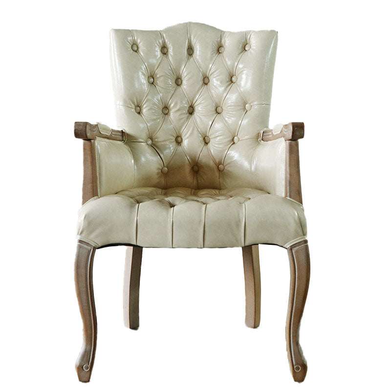 Chaise de salle à manger en bois Glam, fauteuil de salle à manger unique en tissu lin pour Restaurant