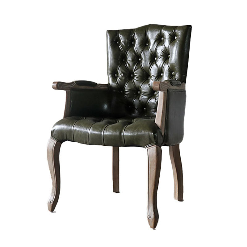 Chaise de salle à manger en bois Glam, fauteuil de salle à manger unique en tissu lin pour Restaurant